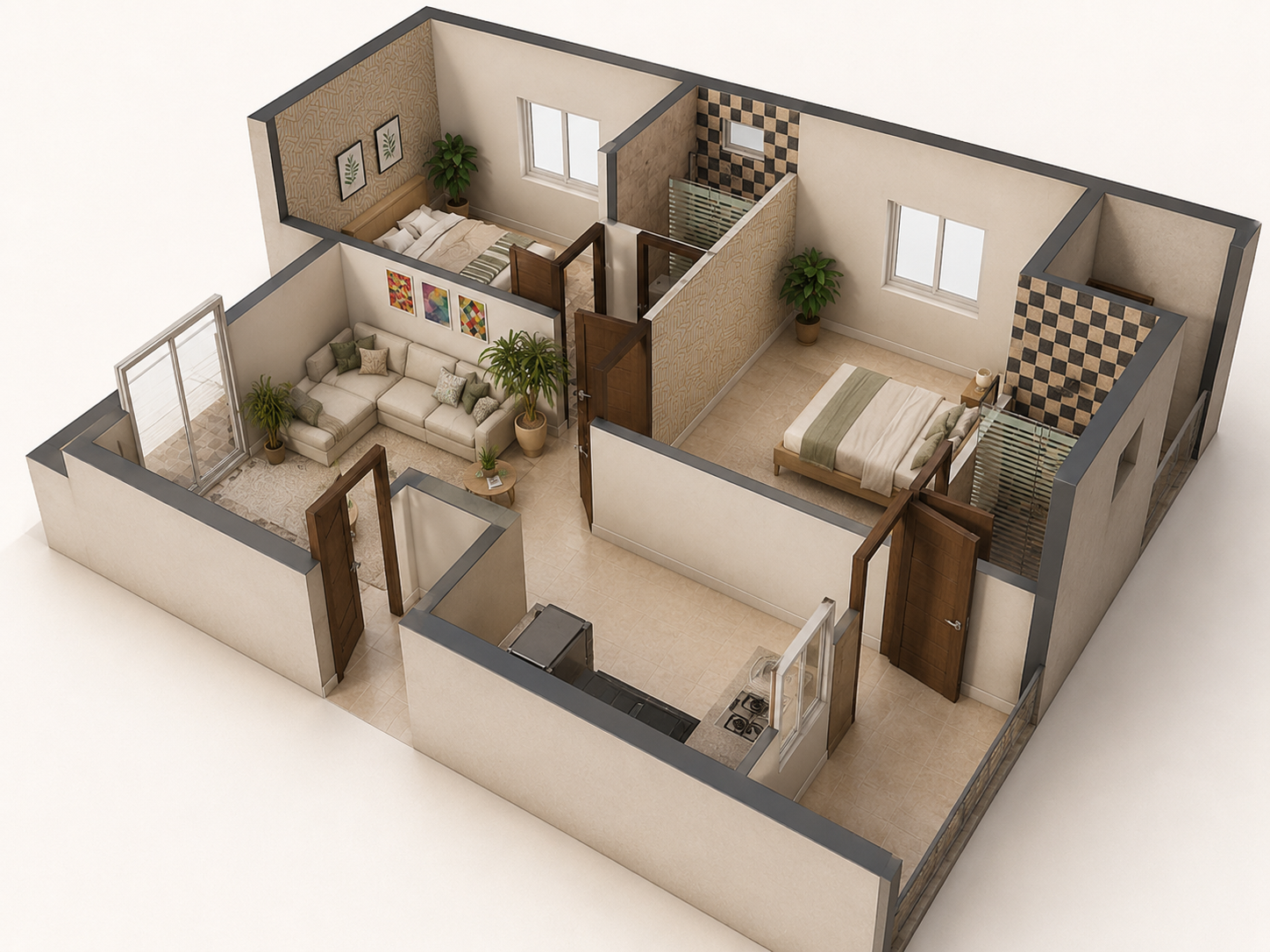 2 BHK Modular Home