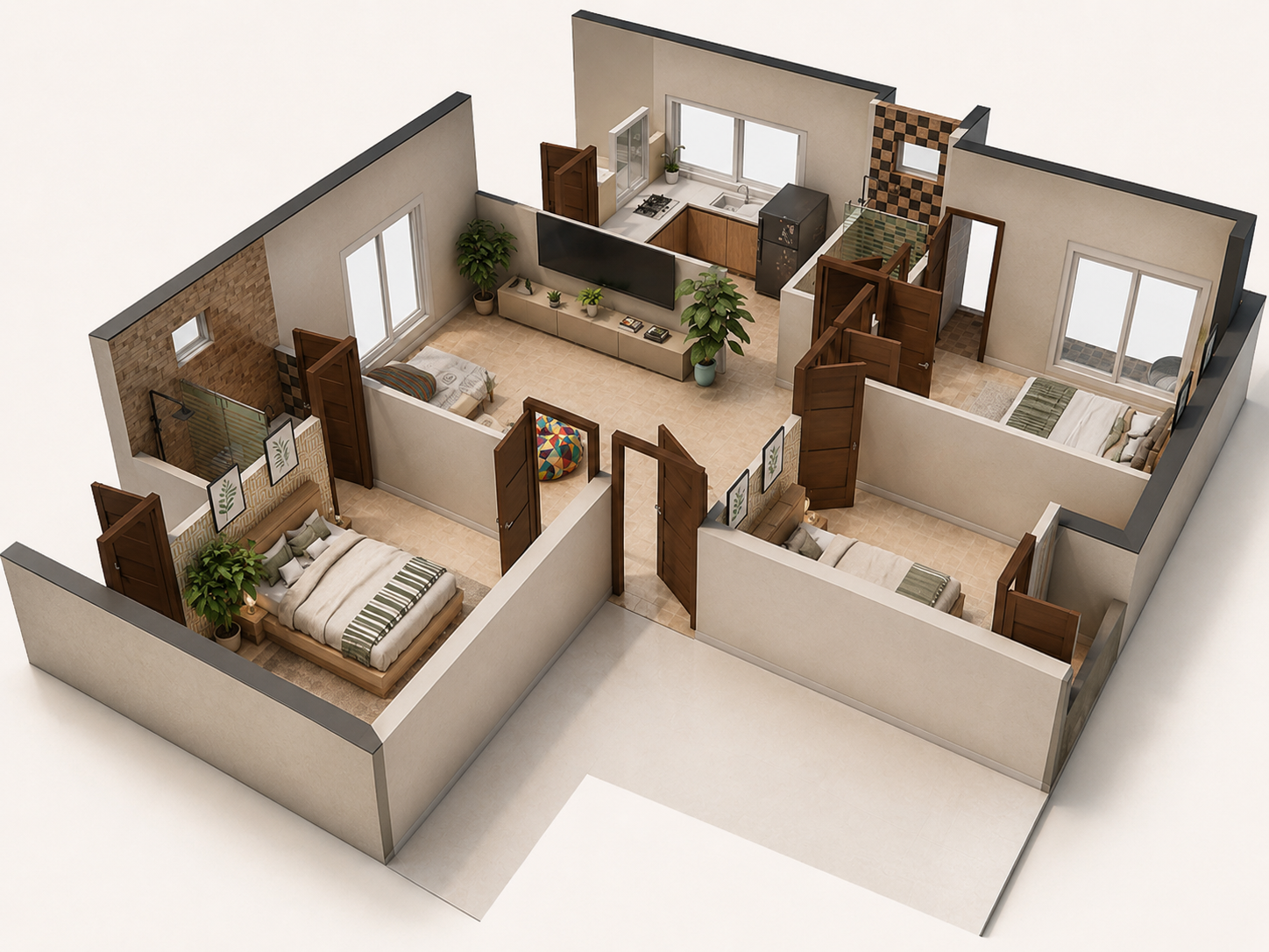 Living room with natural daylight